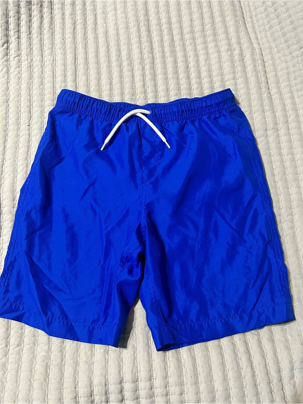 Lands End Boy’s Royal Blue Swim Shorts with Drawstring